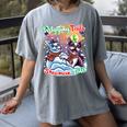 Boston Terrier Dog Christmas Snowman Winter Snow Women's Comfort Colors T-Shirt Gray