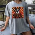 Boston Terrier Dog Japanese Art Samurai Ukiyo-e Women's Comfort Colors T-Shirt Gray