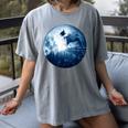 Boston Terrier Dog Moon Dog Mom Dad Women Men Dog Lovers Women's Comfort Colors T-Shirt Gray