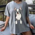 Boston Terrier Dog Motif Pet Art Boston Terrier For Men Women Kids Women's Comfort Colors T-Shirt Gray