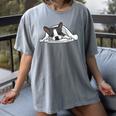 Boston Terrier Dog Official Sleeping Men Women Girls Kids Women's Comfort Colors T-Shirt Gray