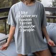Boston Terrier Dog Owner Coffee Lover Women Men Women's Comfort Colors T-Shirt Gray