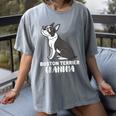 Boston Terrier Dog Owner Grandma Women's Comfort Colors T-Shirt Gray