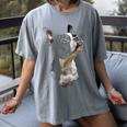 Boston Terrier Dog Graphic Pet Art Boston Terrier For Men Women Kids Women's Comfort Colors T-Shirt Gray