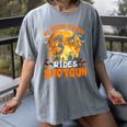 My Boston Terrier Dog Rides Shotgun Witch Halloween Men Women Women's Comfort Colors T-Shirt Gray