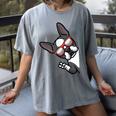Boston Terrier Dog From Side Boston Bull Women's Comfort Colors T-Shirt Gray