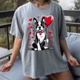 Boston Terrier Dog Valentine's Day Dog Owner Valentine Women's Comfort Colors T-Shirt Gray