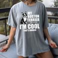 Boston Terrier Dog Women's Comfort Colors T-Shirt Gray