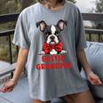 Boston Terrier Grandma Dog Lovers Puppy Bostie Owner Women's Comfort Colors T-Shirt Gray