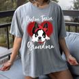 Boston Terrier Grandma Dog Owner Boston Terrier For Men Women Women's Comfort Colors T-Shirt Gray