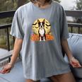 Boston Terrier Halloween Dog Lover Pumpkin Costume Women's Comfort Colors T-Shirt Gray