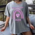 Boston Terrier Mama Cute Rainbow Paw Heart Shape Women's Comfort Colors T-Shirt Gray