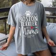 Boston Terrier Mama Boston Terrier Lover Shirt Women's Comfort Colors T-Shirt Gray