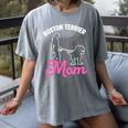 Boston Terrier Mom Women's Comfort Colors T-Shirt Gray