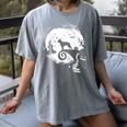 Boston Terrier And Moon Halloween Costume Dog Lover Women's Comfort Colors T-Shirt Gray