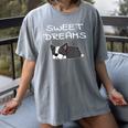 Boston Terrier Puppy Sweet Dreams Pajama For Bedtime Women's Comfort Colors T-Shirt Gray