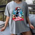 Boston Terrier Santa Claus Coffee Mug Merry Christmas Dogs Women's Comfort Colors T-Shirt Gray