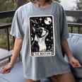 Boston Terrier Tarot Card Star With The Moon Men Women Kids Women's Comfort Colors T-Shirt Gray