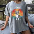 Boston Terrier UFO Alien Boston Terrier Dog Mom Dad Women's Comfort Colors T-Shirt Gray