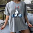 Boston Terrier Weightlifting Deadlift Men Fitness Gym Women's Comfort Colors T-Shirt Gray