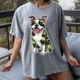 Camo Boston Terrier Pet Owner Camouflage Dog Lover Women's Comfort Colors T-Shirt Gray