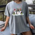 Christmas Boston Terrier Santa Dog Lover Women's Comfort Colors T-Shirt Gray