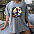 Cute Boston Terrier Halloween Costume Dog Lover Women Girls Women's Comfort Colors T-Shirt Gray