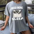 Cute Boston Terrier Need More Sleep Pajamas Nightgown Women's Comfort Colors T-Shirt Gray