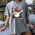 Dabbing Red Boston Terrier Dab Dance Dog Men Women Kids Women's Comfort Colors T-Shirt Gray