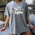 The Dogfather Boston Terrier Dog Dad Tshirt Idea Women's Comfort Colors T-Shirt Gray