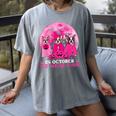 Ghost And Witch Boston Terrier Dog In October We Wear Pink Women's Comfort Colors T-Shirt Gray