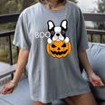 The Halloween Boston Terrier Women's Comfort Colors T-Shirt Gray