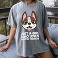 Just a Girl Who Loves Boston Terriers Women's Comfort Colors T-Shirt Gray