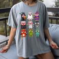 Pig Spooky Ghost Witch Boo-Jee Horror Pumpkin Pig Halloween Women's Comfort Colors T-Shirt Gray
