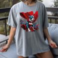 Super Power Superhero Boston Terrier Dog For Men Women Kids Women's Comfort Colors T-Shirt Gray