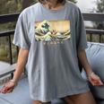 Surfing Boston Terrier Kanagawa Wave Japanese Dog For Men Women Kids Women's Comfort Colors T-Shirt Gray