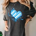 Bavarian Flag As Heart Blue Diamond Bavaria Women's Comfort Colors T-Shirt Pepper
