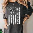 Best Boston Terrier Dog Mom Ever USA Flag For Men Women Kids Women's Comfort Colors T-Shirt Pepper
