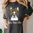 Birthday And Mother's Day -Boston Terrier Mom Women's Comfort Colors T-Shirt Pepper