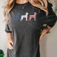 Boston Terrier 4th Of July Dog Patriotic USA Flag Man Woman Women's Comfort Colors T-Shirt Pepper