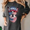 Boston Terrier 4th Of July US Merica Bostie Dog Patriotic For Men Women Kids Women's Comfort Colors T-Shirt Pepper