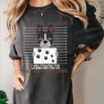 Boston Terrier American Gentleman Personal Stalker Dog Lover Women's Comfort Colors T-Shirt Pepper