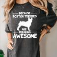 Boston Terrier Awesome Women's Comfort Colors T-Shirt Pepper