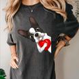 Boston Terrier Bostie Dog Kids Women Girls Women's Comfort Colors T-Shirt Pepper