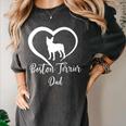 Boston Terrier Dad Cute Boston Terrier Silhouette Heart Premium Women's Comfort Colors T-Shirt Pepper