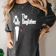 Boston Terrier Dad The DogFather Shirt Boston Terrier Women's Comfort Colors T-Shirt Pepper