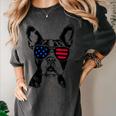 Boston Terrier Dog 4th July America USA Flag Men Women Kids Women's Comfort Colors T-Shirt Pepper