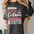 Boston Terrier Dog Bostie Halloween Costume Dog For Kids Women's Comfort Colors T-Shirt Pepper