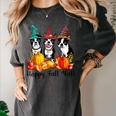 Boston Terrier Dog Lover Fall Ya'Ll Halloween Costume Men Women Women's Comfort Colors T-Shirt Pepper
