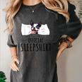 Boston Terrier Dog Lovers Sleepshirt Apparel Men Women Women's Comfort Colors T-Shirt Pepper